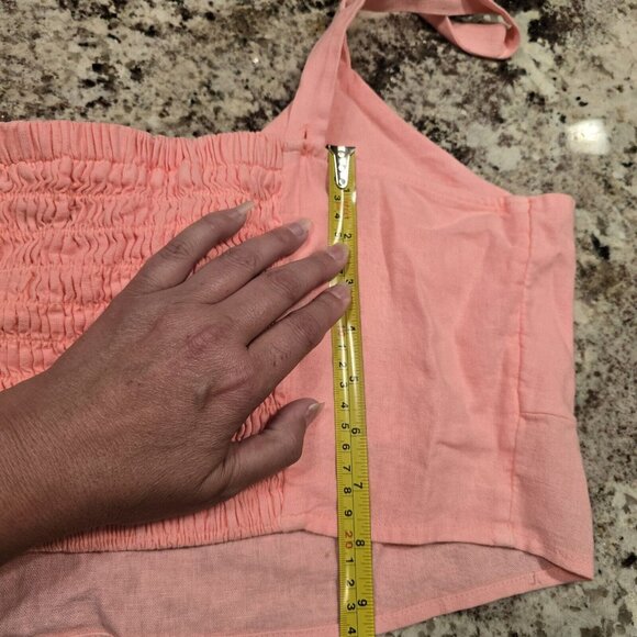 Universal Thread Women's Tie-Front Cropped Tank Top - Size XL Pink Parasol - Picture 10 of 12